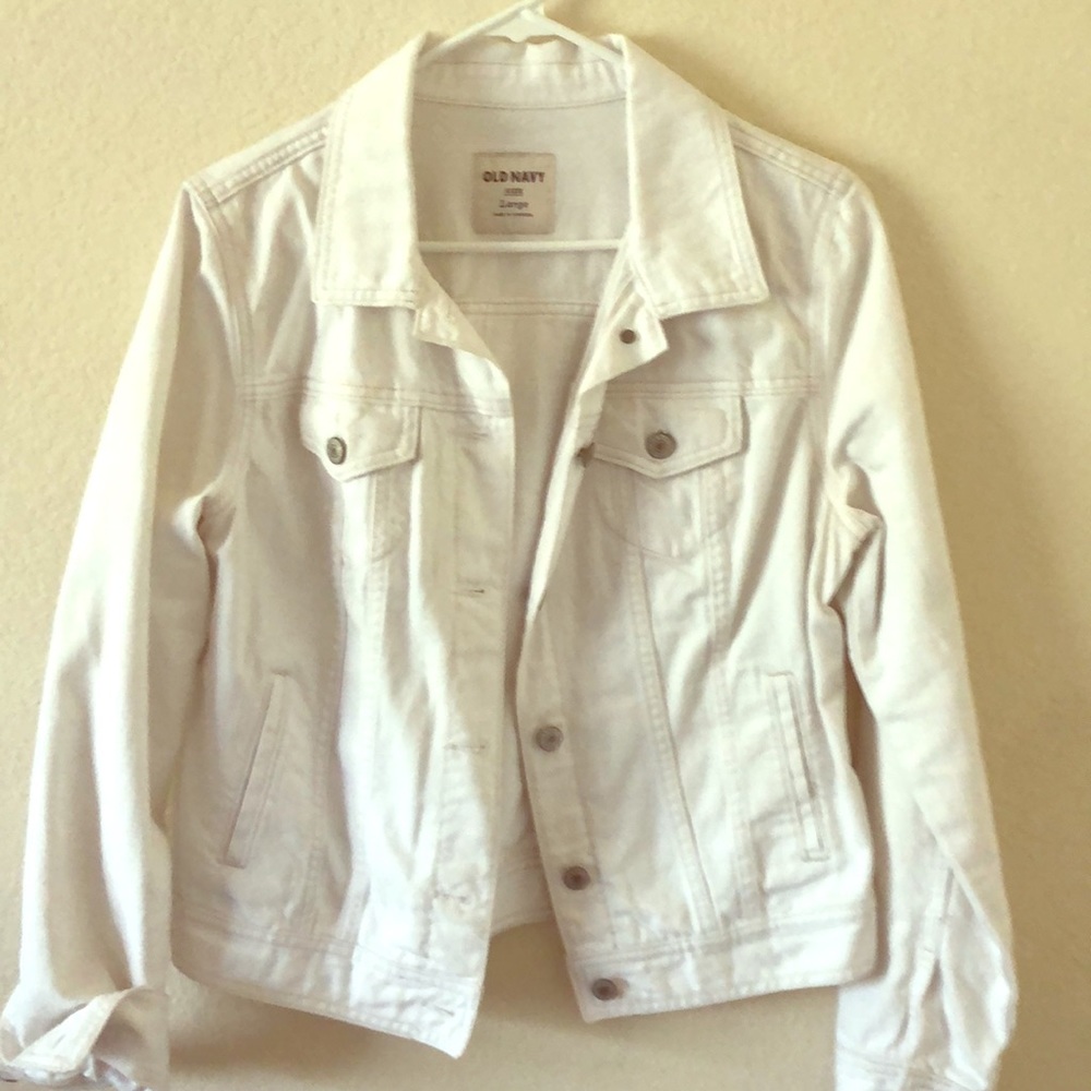 White denim jacket sz L